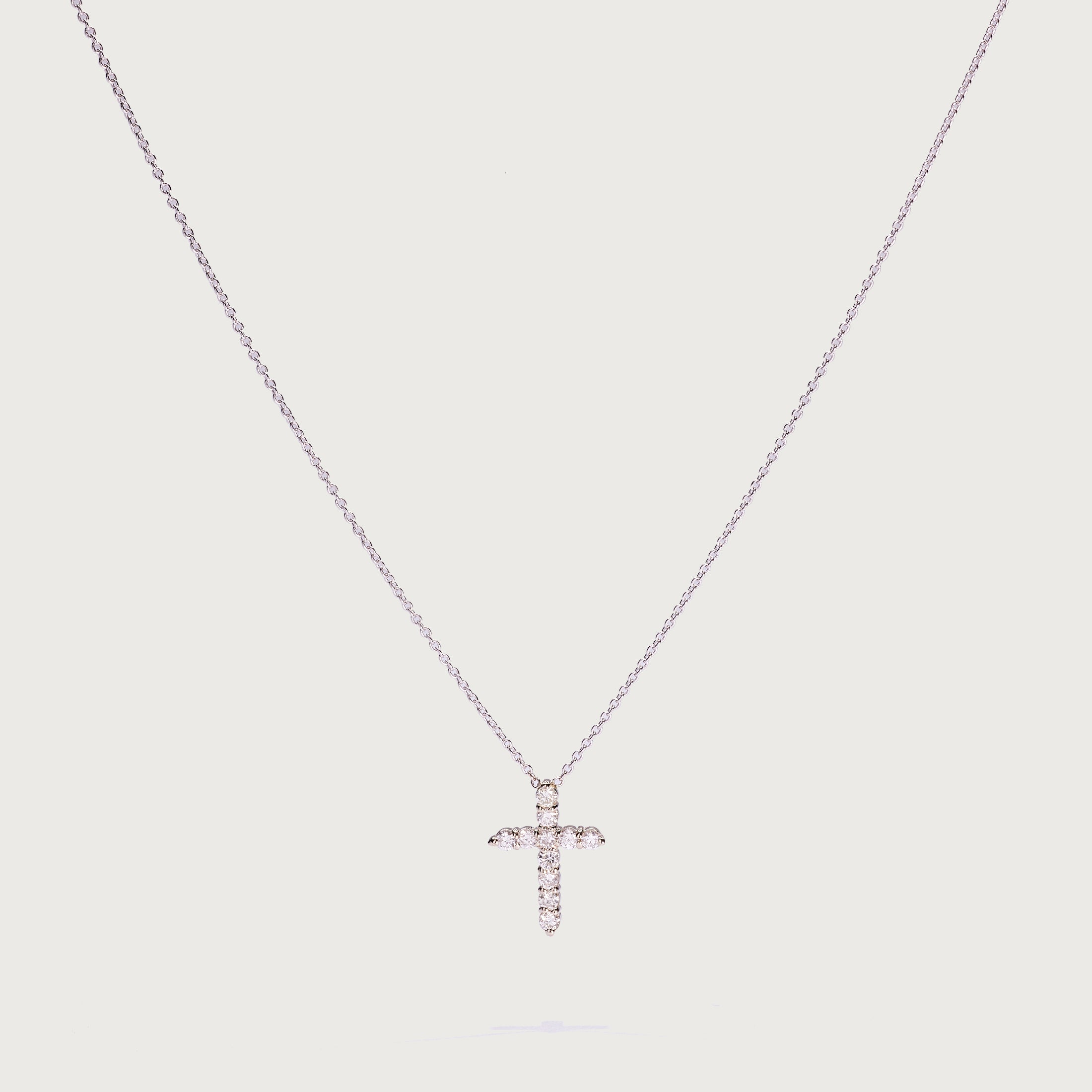 YELLOW GOLD CROSS PENDANT NECKLACE WITH DIAMONDS, .15 CT TW - Howard's  Jewelry Center